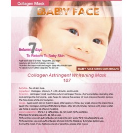BABY FACE Collagen Astringent Whitening Mask 瘦面緊膚美白骨膠原面膜